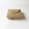Caja de lonchera de papel kraft biodegradable desechable